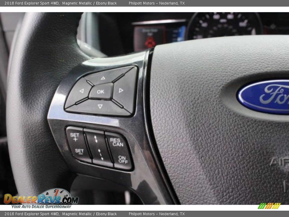 2018 Ford Explorer Sport 4WD Magnetic Metallic / Ebony Black Photo #20