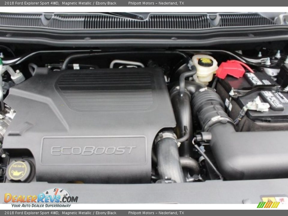 2018 Ford Explorer Sport 4WD Magnetic Metallic / Ebony Black Photo #35