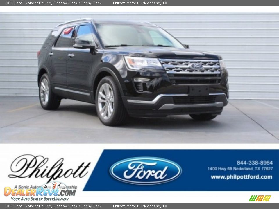 2018 Ford Explorer Limited Shadow Black / Ebony Black Photo #1