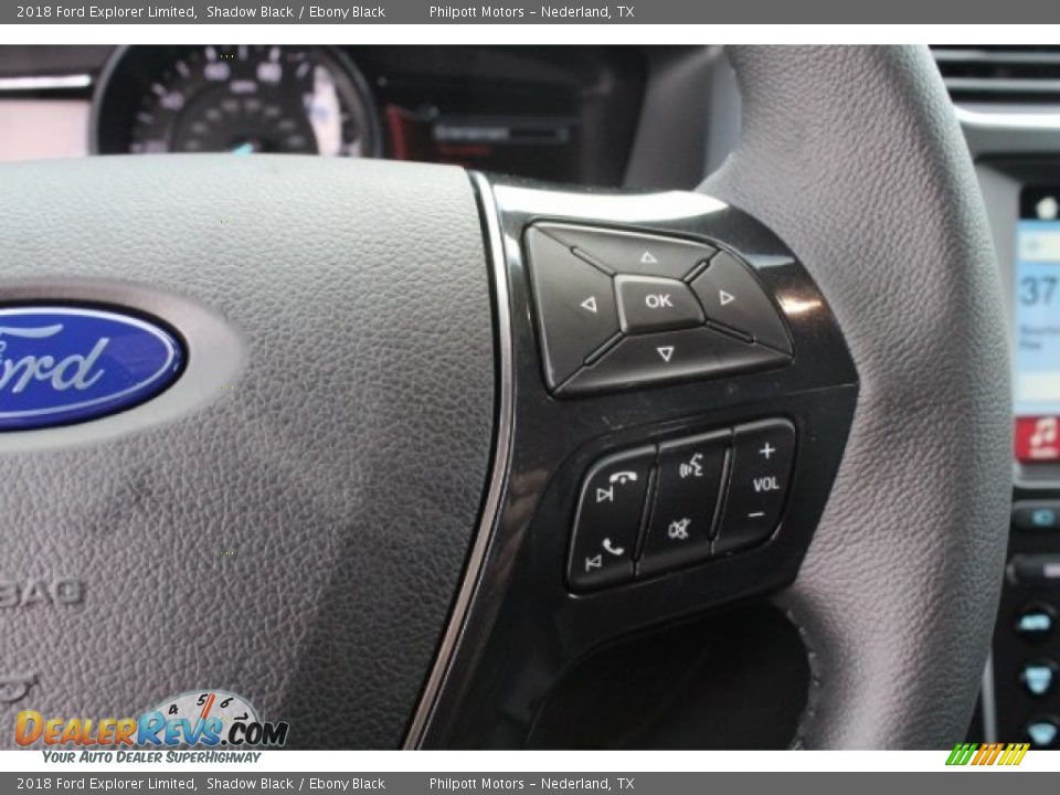 2018 Ford Explorer Limited Shadow Black / Ebony Black Photo #21