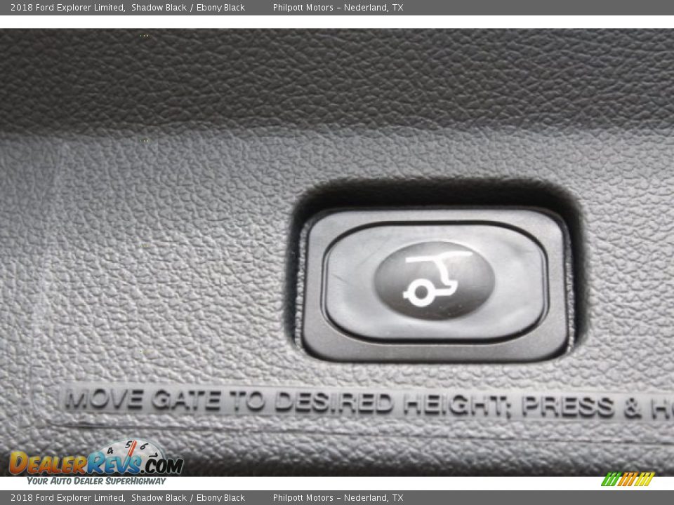 2018 Ford Explorer Limited Shadow Black / Ebony Black Photo #30