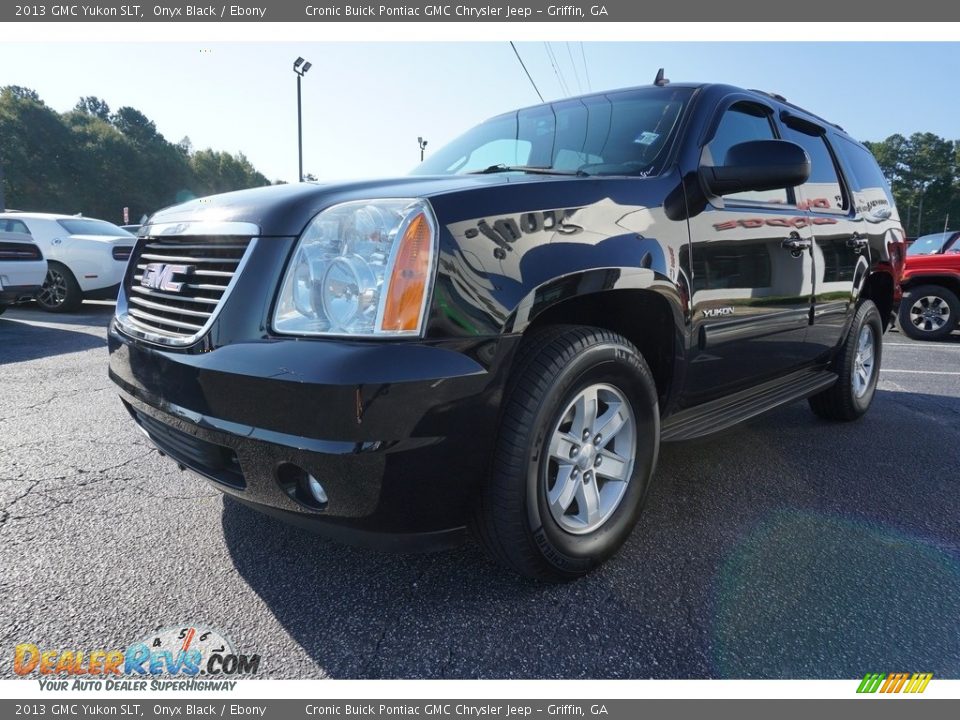 2013 GMC Yukon SLT Onyx Black / Ebony Photo #3
