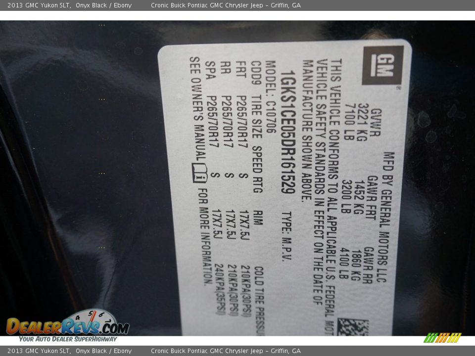 2013 GMC Yukon SLT Onyx Black / Ebony Photo #19