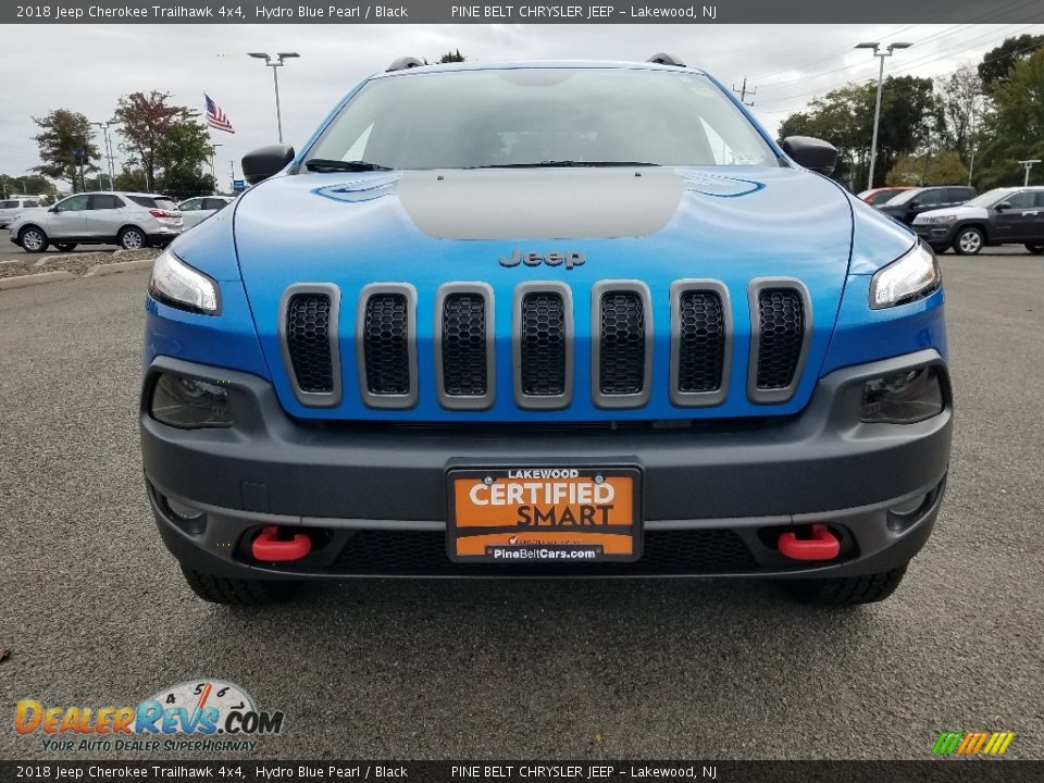2018 Jeep Cherokee Trailhawk 4x4 Hydro Blue Pearl / Black Photo #2