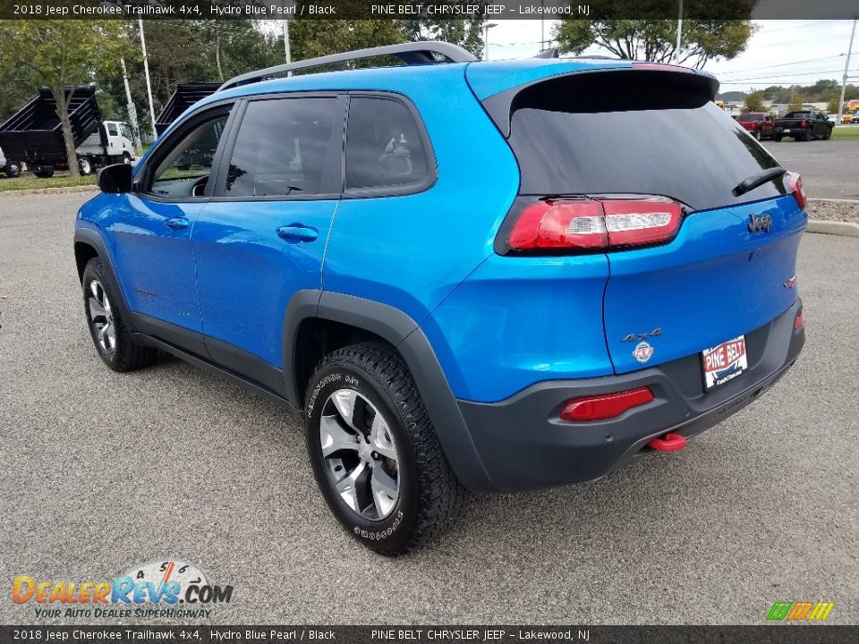 2018 Jeep Cherokee Trailhawk 4x4 Hydro Blue Pearl / Black Photo #5