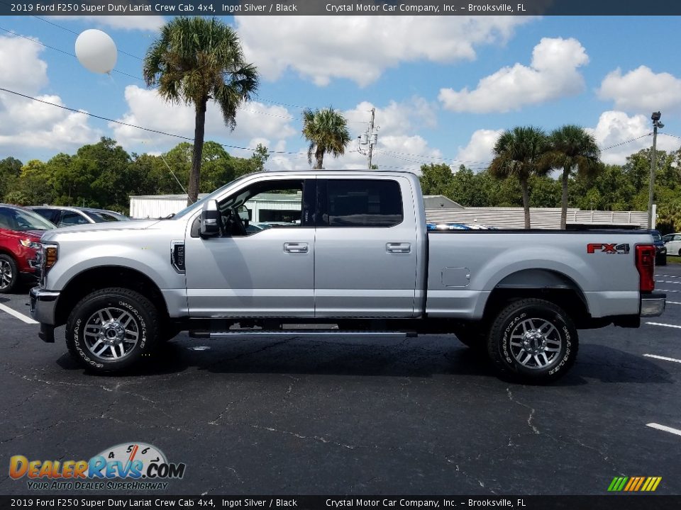 2019 Ford F250 Super Duty Lariat Crew Cab 4x4 Ingot Silver / Black Photo #2