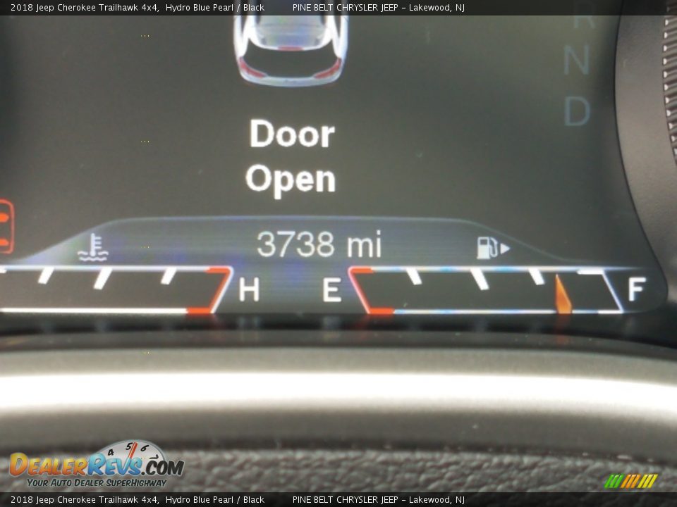 2018 Jeep Cherokee Trailhawk 4x4 Hydro Blue Pearl / Black Photo #31