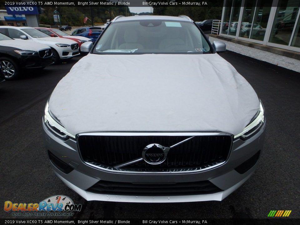 2019 Volvo XC60 T5 AWD Momentum Bright Silver Metallic / Blonde Photo #6