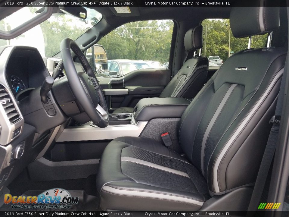 Black Interior - 2019 Ford F350 Super Duty Platinum Crew Cab 4x4 Photo #9
