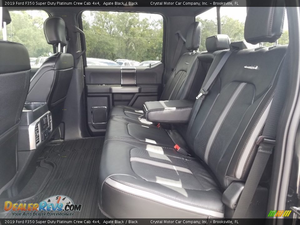 Rear Seat of 2019 Ford F350 Super Duty Platinum Crew Cab 4x4 Photo #10