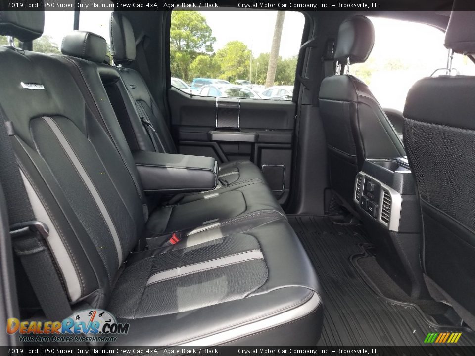 Rear Seat of 2019 Ford F350 Super Duty Platinum Crew Cab 4x4 Photo #11
