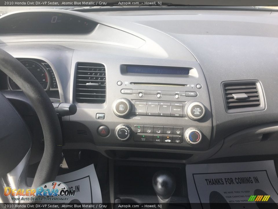 2010 Honda Civic DX-VP Sedan Atomic Blue Metallic / Gray Photo #13