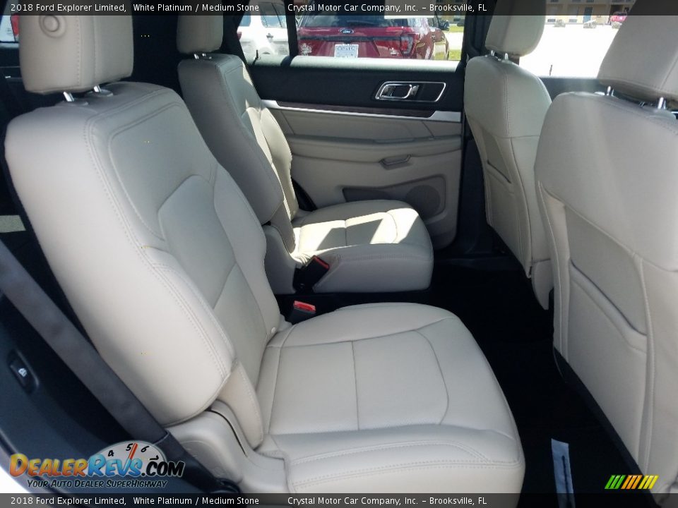 2018 Ford Explorer Limited White Platinum / Medium Stone Photo #11
