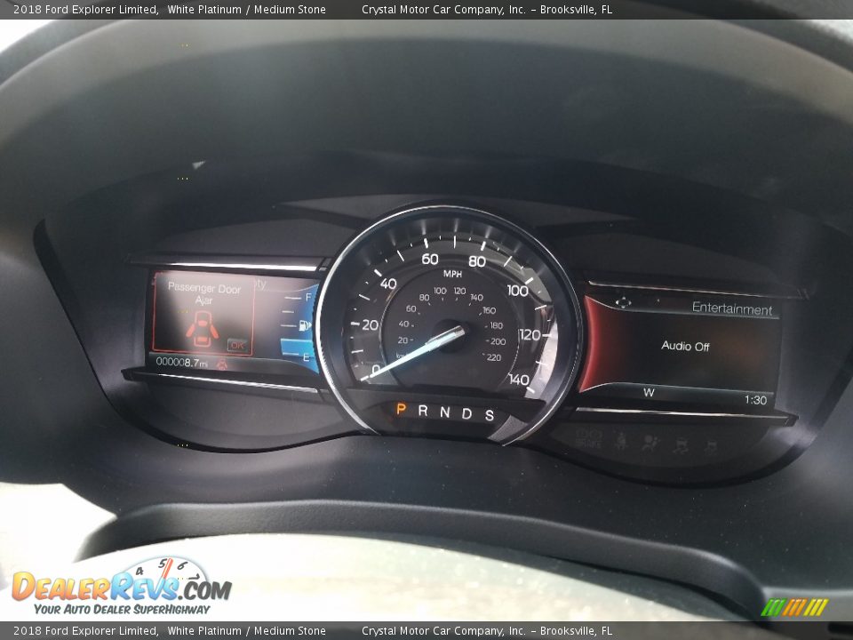 2018 Ford Explorer Limited White Platinum / Medium Stone Photo #14