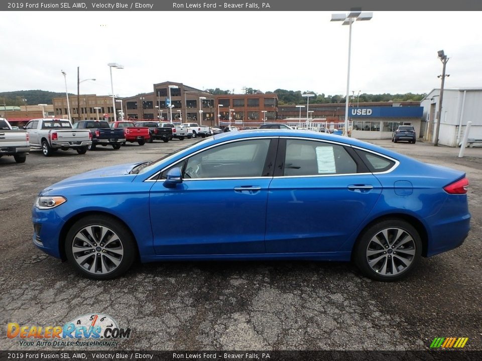 Velocity Blue 2019 Ford Fusion SEL AWD Photo #5