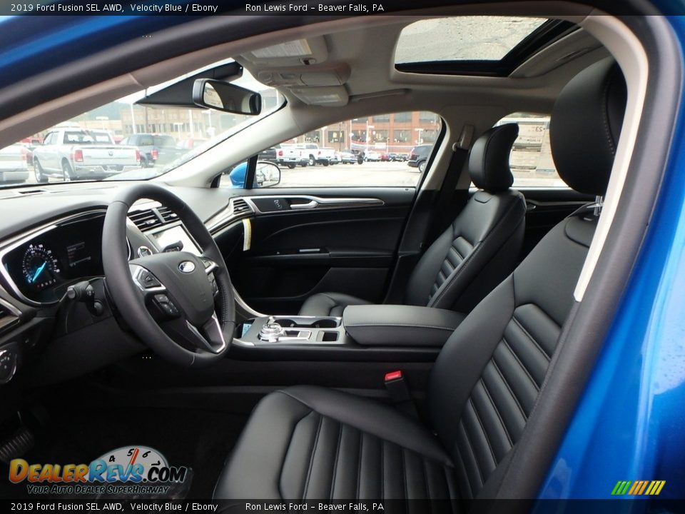 Ebony Interior - 2019 Ford Fusion SEL AWD Photo #10