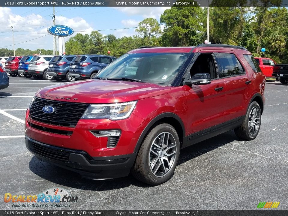 2018 Ford Explorer Sport 4WD Ruby Red / Ebony Black Photo #1