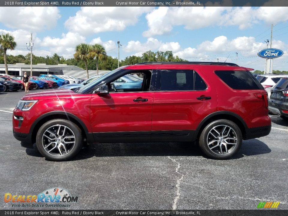 2018 Ford Explorer Sport 4WD Ruby Red / Ebony Black Photo #2