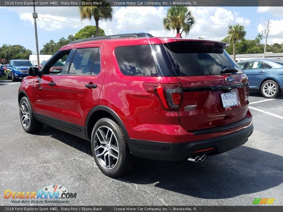 2018 Ford Explorer Sport 4WD Ruby Red / Ebony Black Photo #3