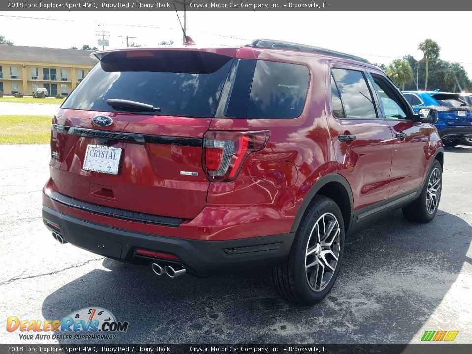2018 Ford Explorer Sport 4WD Ruby Red / Ebony Black Photo #5