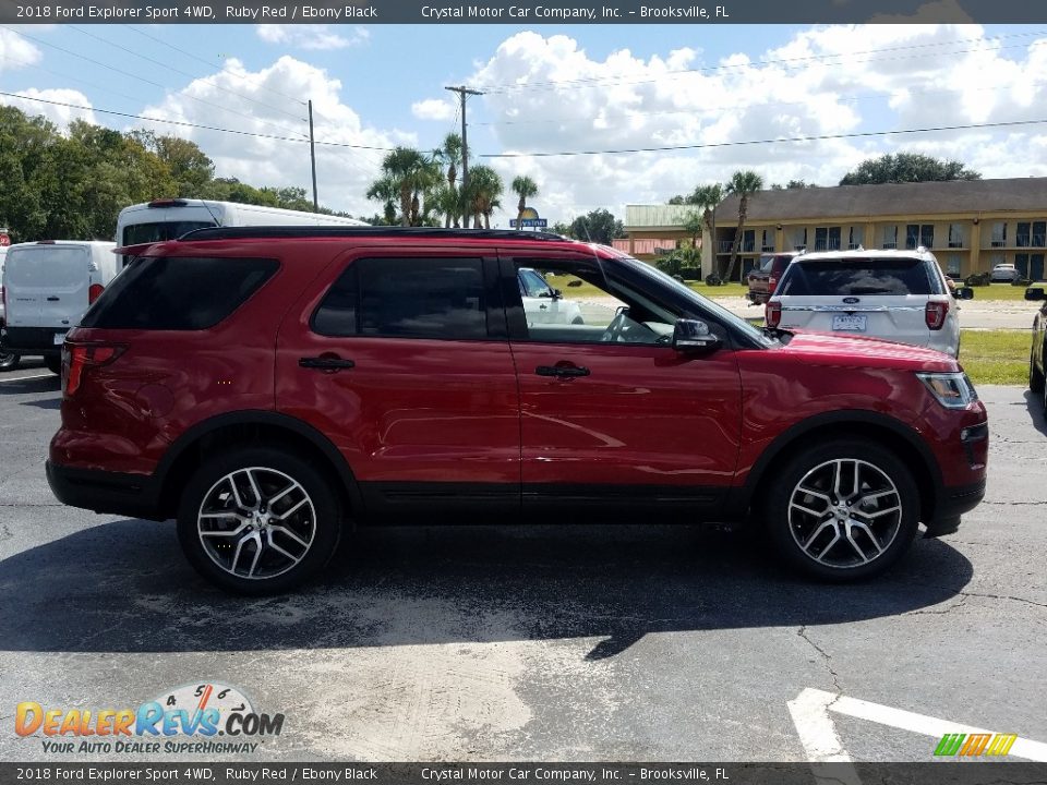 2018 Ford Explorer Sport 4WD Ruby Red / Ebony Black Photo #6