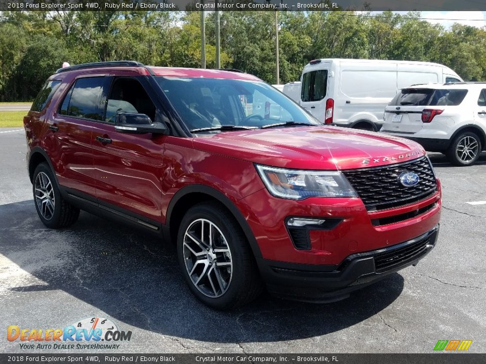 2018 Ford Explorer Sport 4WD Ruby Red / Ebony Black Photo #7