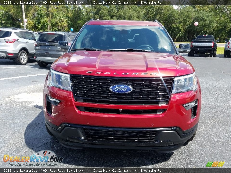 2018 Ford Explorer Sport 4WD Ruby Red / Ebony Black Photo #8