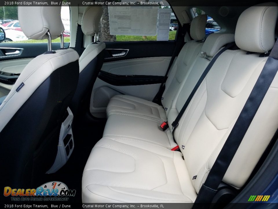 2018 Ford Edge Titanium Blue / Dune Photo #10
