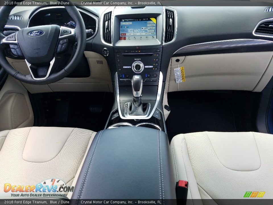 2018 Ford Edge Titanium Blue / Dune Photo #13