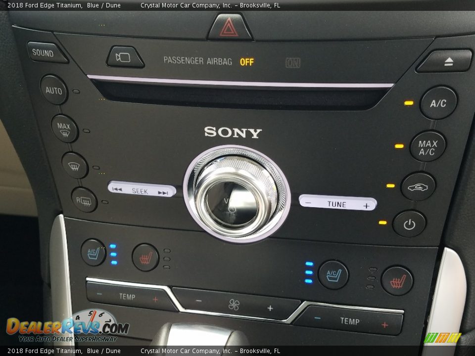 2018 Ford Edge Titanium Blue / Dune Photo #16