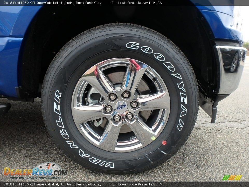 2018 Ford F150 XLT SuperCab 4x4 Lightning Blue / Earth Gray Photo #9
