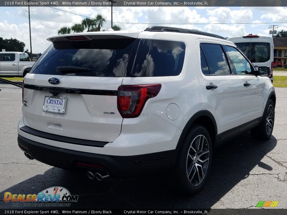 2018 Ford Explorer Sport 4WD White Platinum / Ebony Black Photo #5