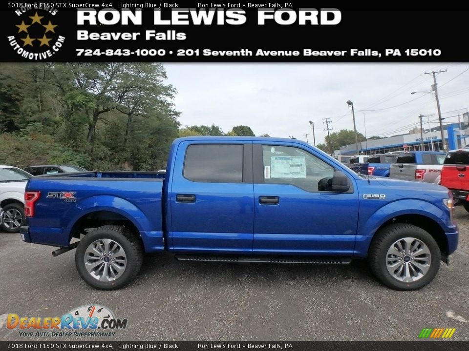 2018 Ford F150 STX SuperCrew 4x4 Lightning Blue / Black Photo #1