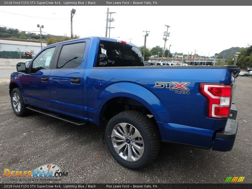 2018 Ford F150 STX SuperCrew 4x4 Lightning Blue / Black Photo #4