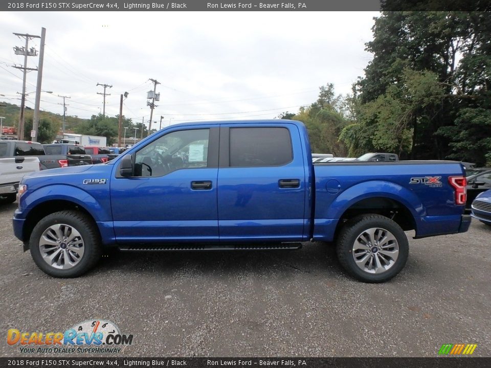 2018 Ford F150 STX SuperCrew 4x4 Lightning Blue / Black Photo #5