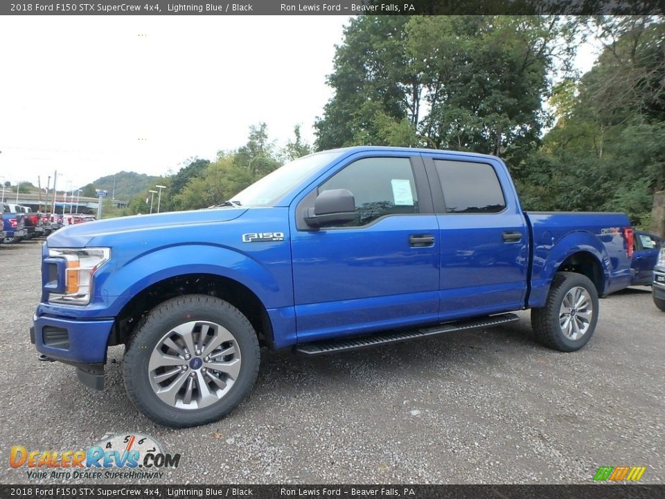 2018 Ford F150 STX SuperCrew 4x4 Lightning Blue / Black Photo #6