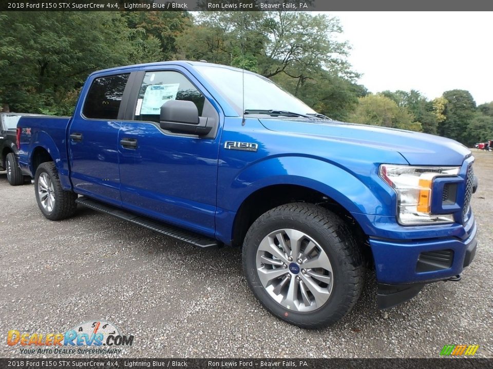 2018 Ford F150 STX SuperCrew 4x4 Lightning Blue / Black Photo #8