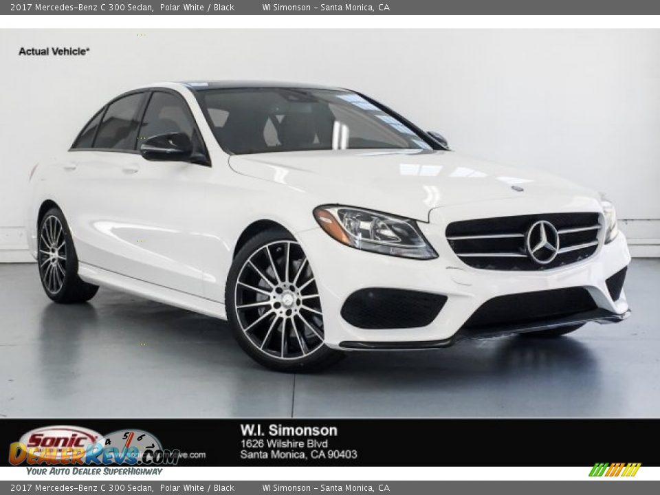 2017 Mercedes-Benz C 300 Sedan Polar White / Black Photo #1