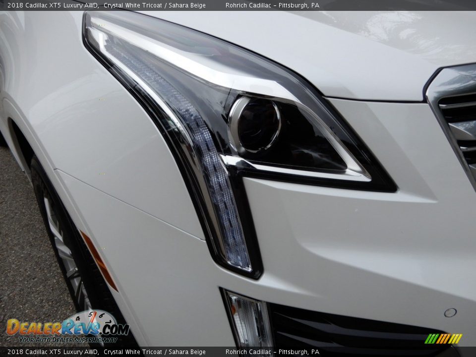 2018 Cadillac XT5 Luxury AWD Crystal White Tricoat / Sahara Beige Photo #10