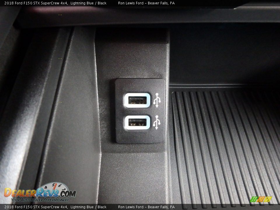 2018 Ford F150 STX SuperCrew 4x4 Lightning Blue / Black Photo #17