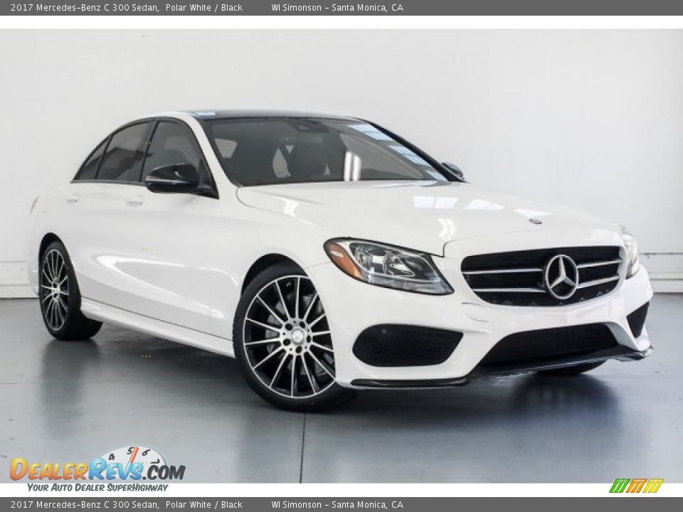 2017 Mercedes-Benz C 300 Sedan Polar White / Black Photo #14