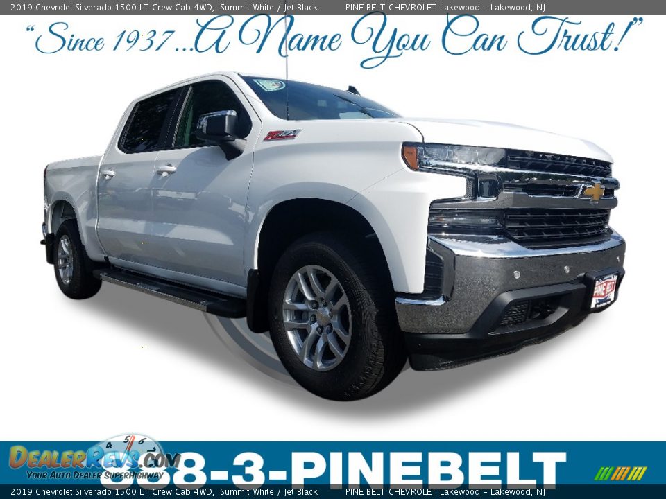 2019 Chevrolet Silverado 1500 LT Crew Cab 4WD Summit White / Jet Black Photo #1