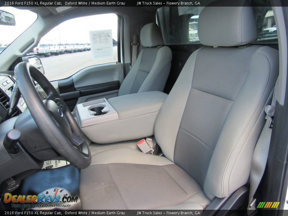 2016 Ford F150 XL Regular Cab Oxford White / Medium Earth Gray Photo #14