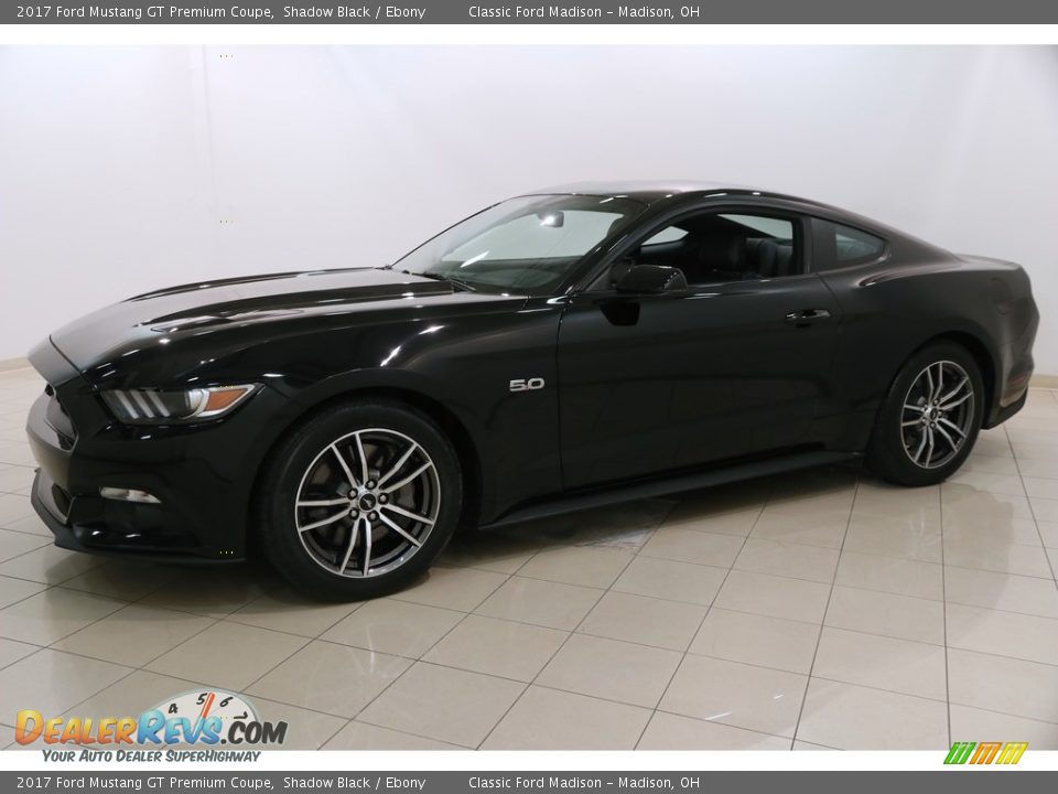 2017 Ford Mustang GT Premium Coupe Shadow Black / Ebony Photo #3