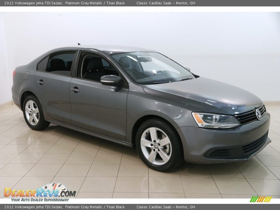 2012 Volkswagen Jetta TDI Sedan Platinum Gray Metallic / Titan Black Photo #1