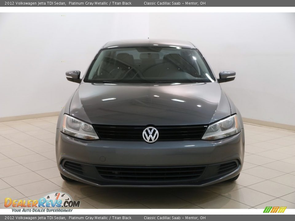 2012 Volkswagen Jetta TDI Sedan Platinum Gray Metallic / Titan Black Photo #2