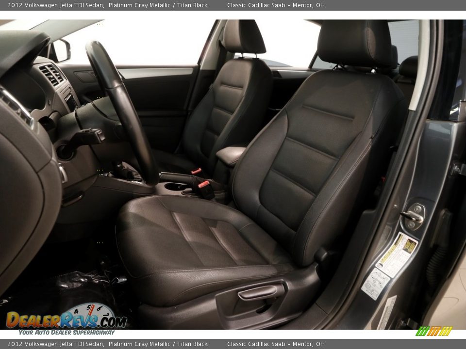 2012 Volkswagen Jetta TDI Sedan Platinum Gray Metallic / Titan Black Photo #5
