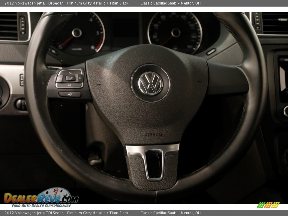 2012 Volkswagen Jetta TDI Sedan Platinum Gray Metallic / Titan Black Photo #6