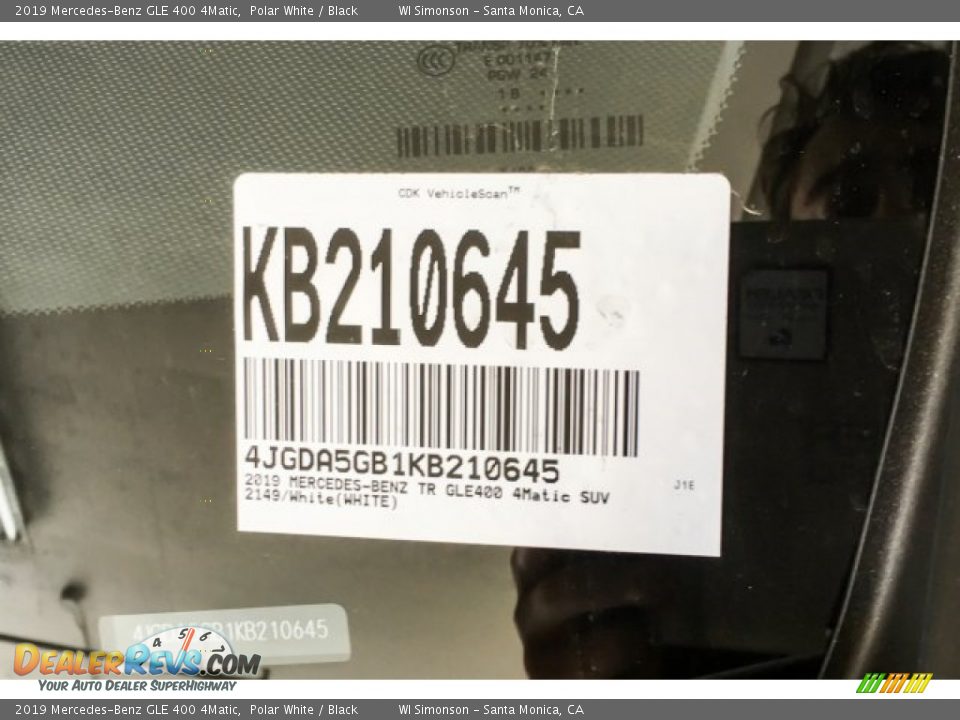 2019 Mercedes-Benz GLE 400 4Matic Polar White / Black Photo #11