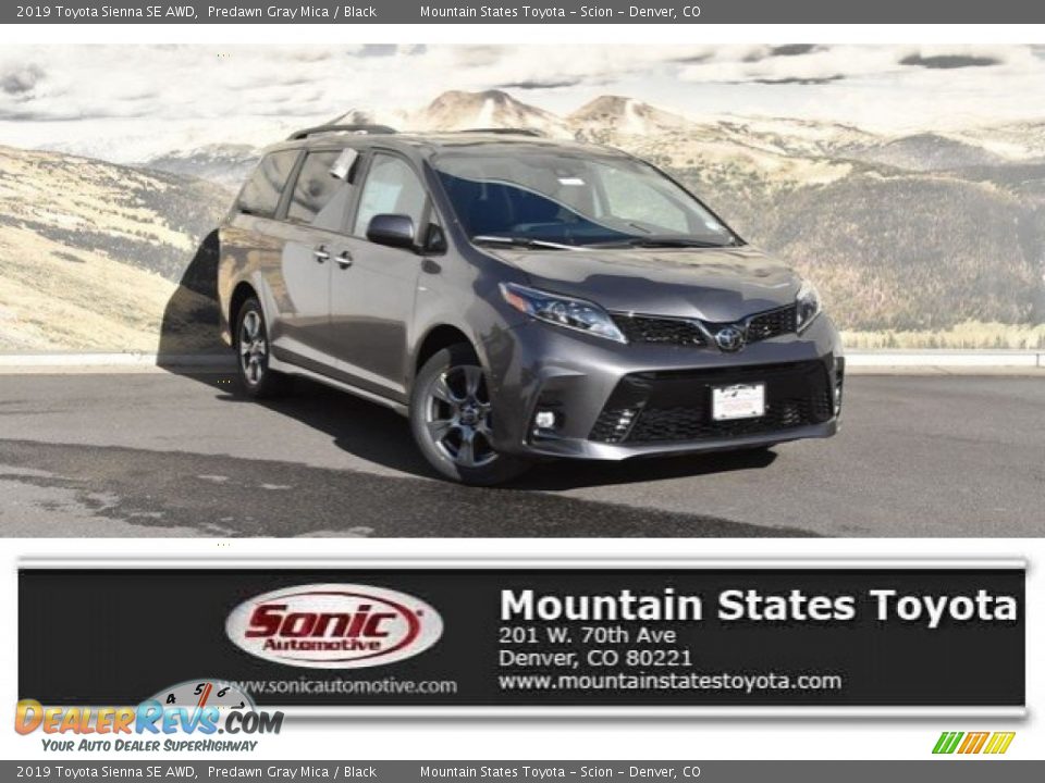 2019 Toyota Sienna SE AWD Predawn Gray Mica / Black Photo #1
